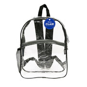 BAZIC Clear Backpack Clair 17   Transparent See Through Bag Waterproof  Large Capacity  1-Pack