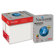Navigator Platinum Office Multipurpose Paper - Bright White - 99 Brightness - Letter - 8 1/2" x 11" - 20 lb Basis Weight - Smooth - Chlorine-free - Bright White - 500 Sheets per Ream - 10 / Carton