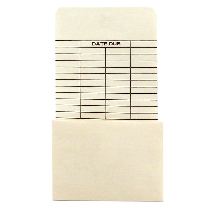 Library Pockets - Manila Self Adhesive, High Back Date Imprint – 500 ct.