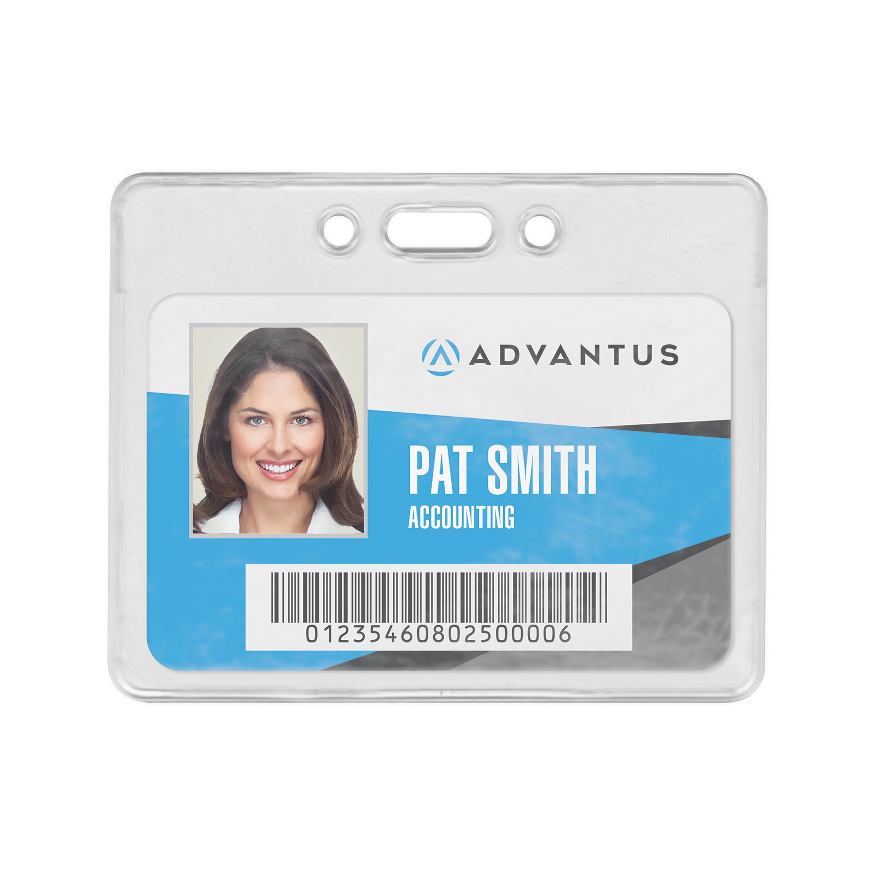 Proximity Badge Holders, Horizontal, Clear, Pack of 50
