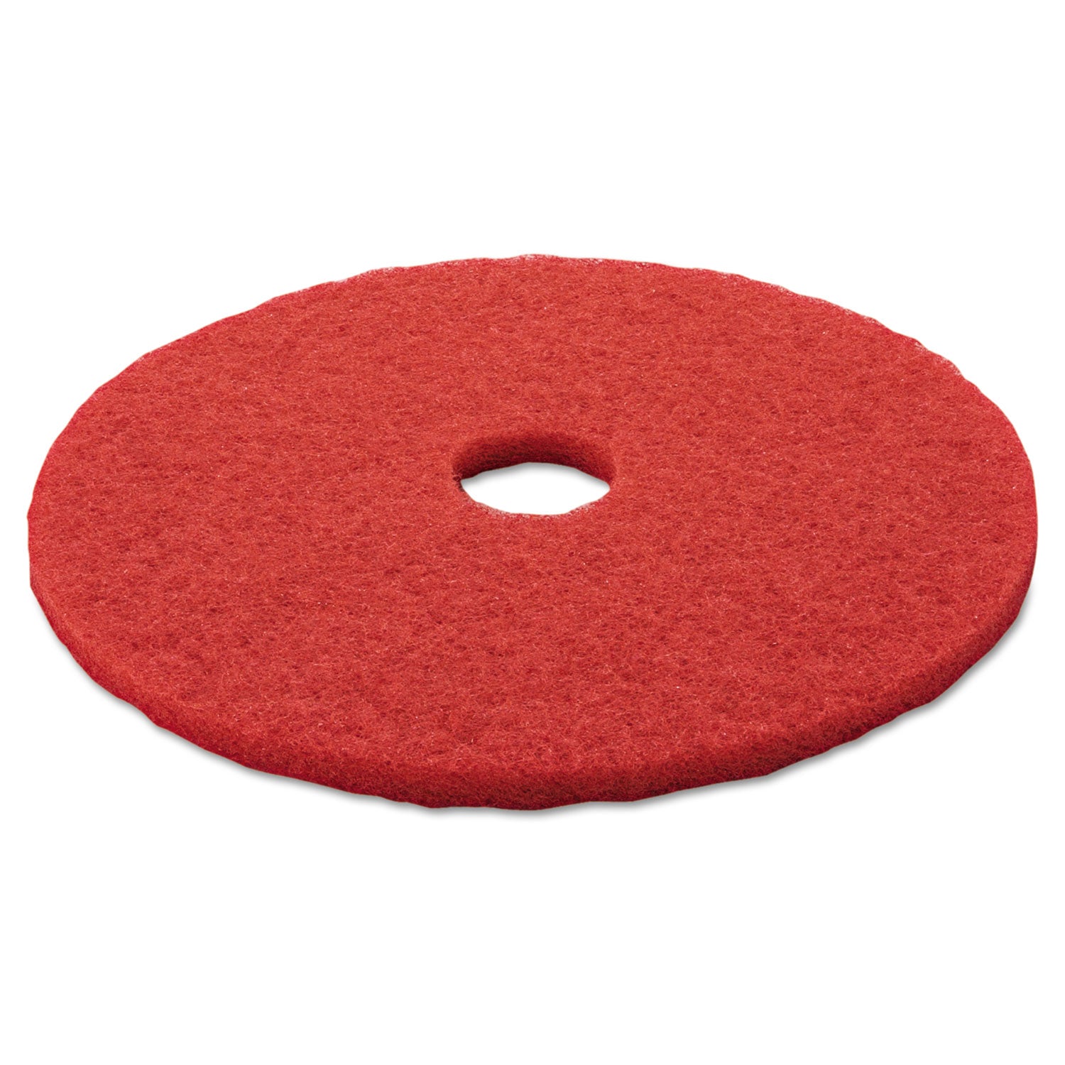 3M Red Buffer Pads - 20" Diameter - Polyester Fiber - Red - 5 / Carton