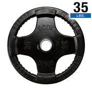 Rubber Grip Plate Black 35Lb