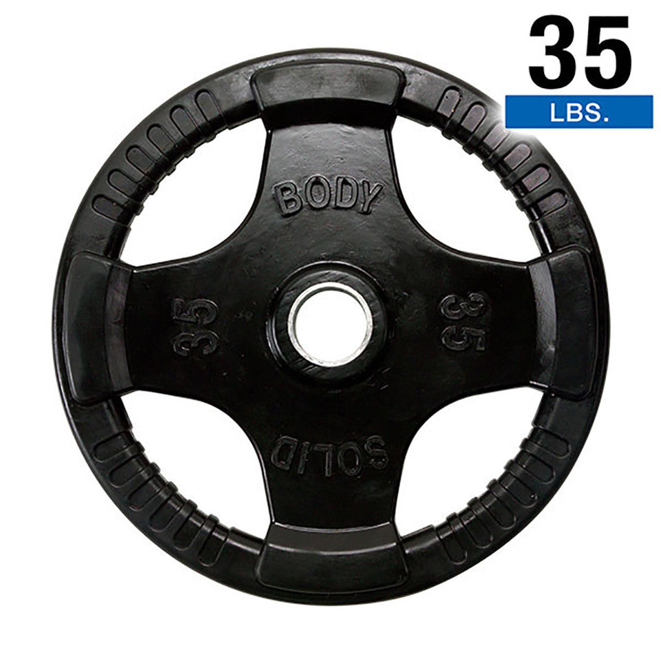 Rubber Grip Plate Black 35Lb