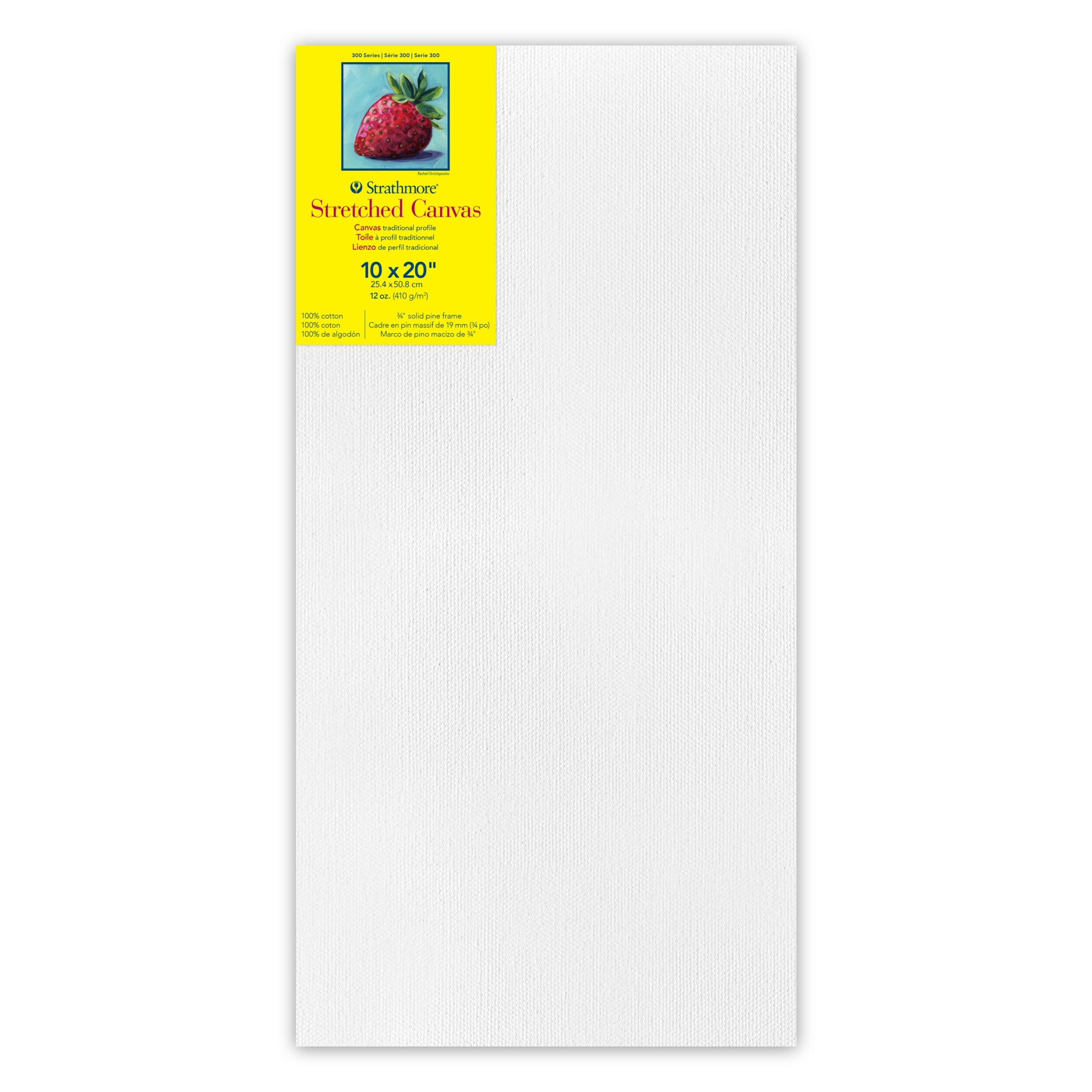 300 Series Traditional Stretched Canvas, 10x20 inch