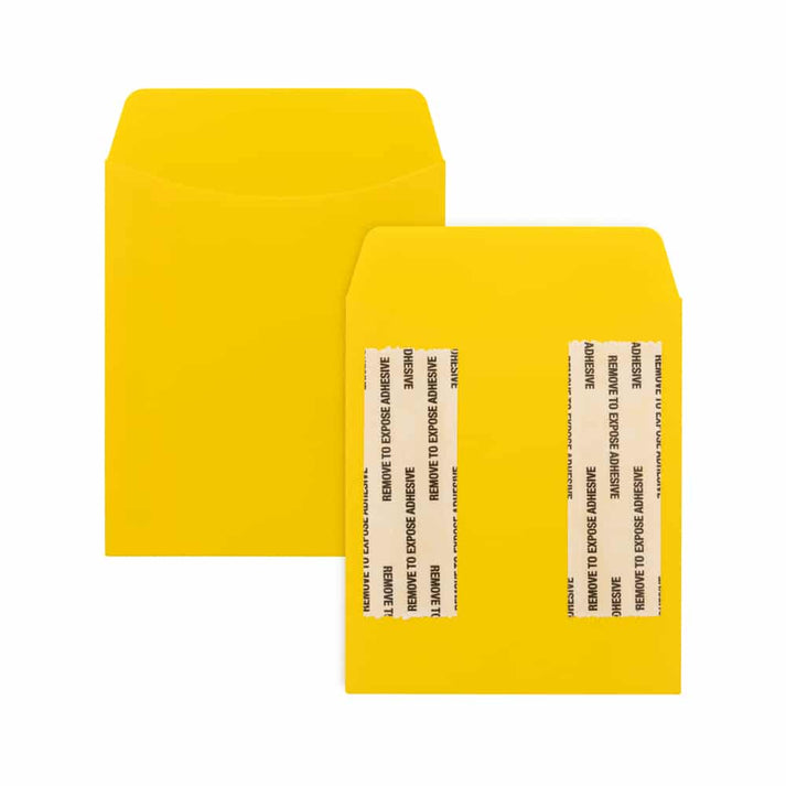 Bright Pressure Sensitive Pockets Daisy Yellow 3.5"x5", 30