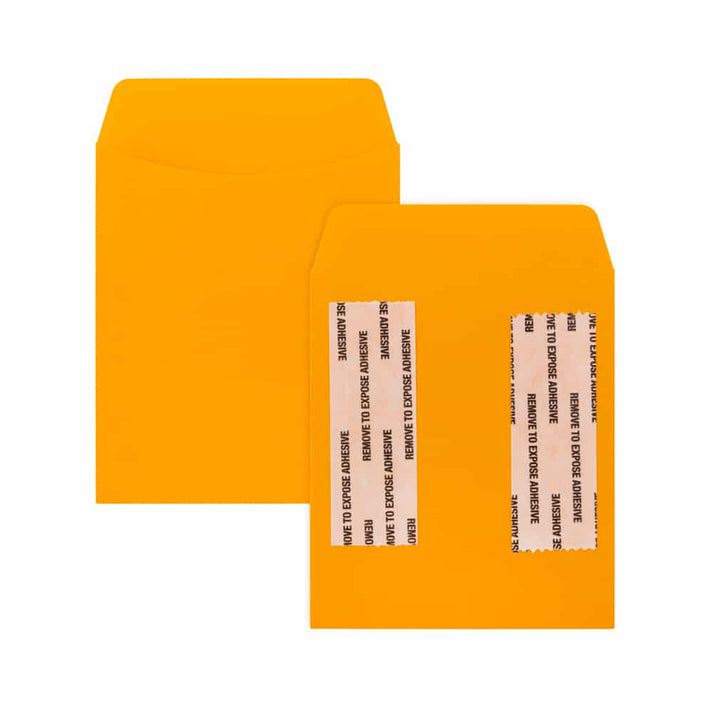 Bright Pressure Sensitive Pockets Cantaloupe 3.5"x5", 30