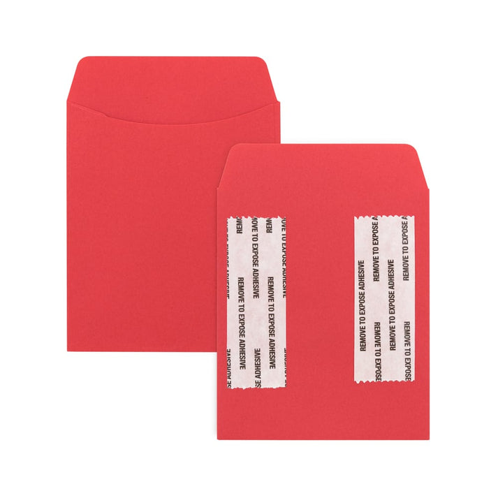 Bright Pressure Sensitive Pockets Apple Red 3.5"x5", 30