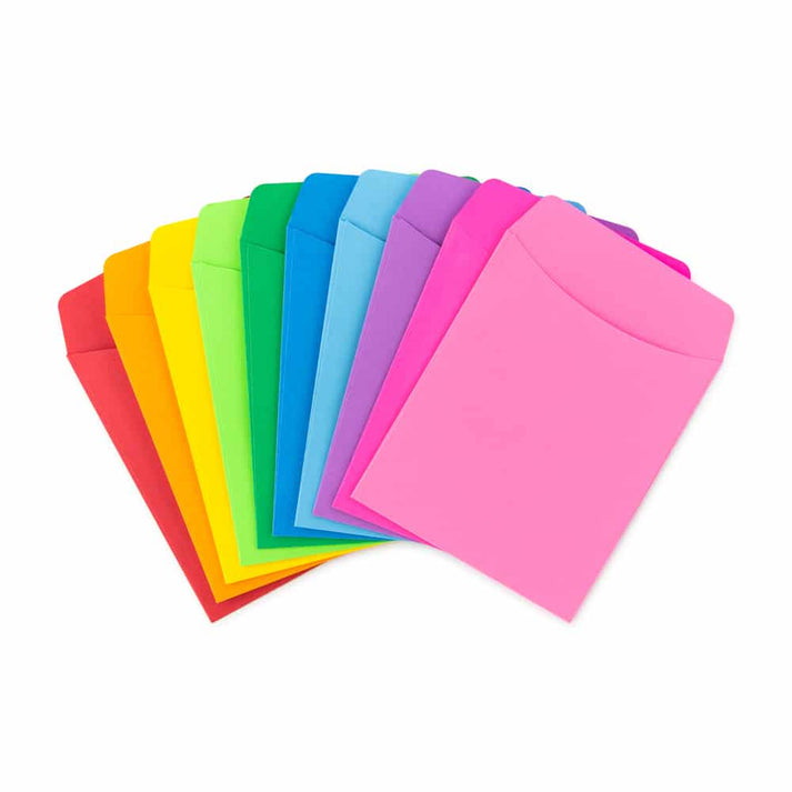 Bright Pressure Sensitive Pockets Blue 3.5"x5", 30