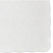Knurl Embossed Scalloped Edge Placemats, 9.5 X 13.5, White, 1,000/carton