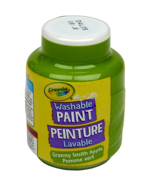Crayola Washable Paint - Granny Smith Apple, Washable Paint for Kids, Arts & Crafts, Kids Classroom Supplies, Nontoxic Paint, 2oz