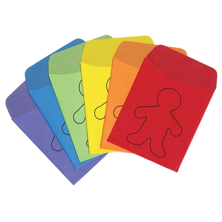 People Pockets, 24 ct -4 ea. red, orange, yellow, green, blue & purple