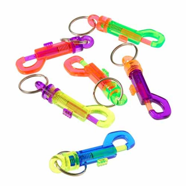 US Toy Company KC216 Jumbo Crystal Snap Keychains - Pack of 12