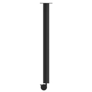 OfficeSource Training Tables Post Leg with Caster - Set of 2 - Black