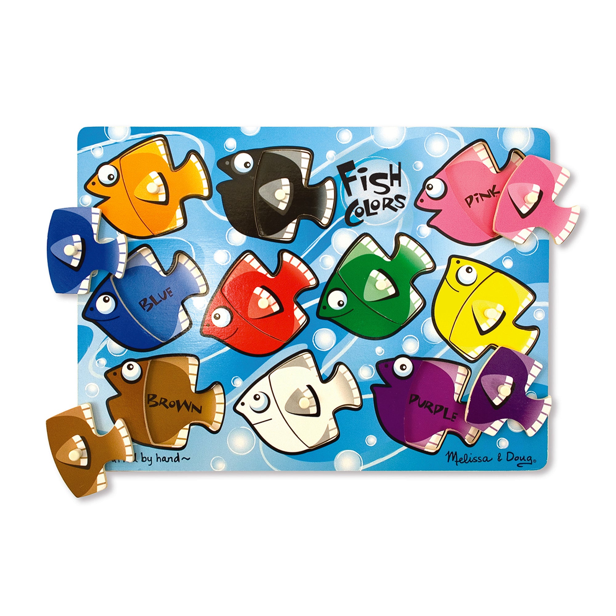 Melissa & Doug Fish Colors Mix 'N Match 10-Piece Peg Puzzle
