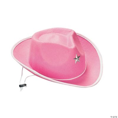 Child Pink Felt Cowgirl Hat - 12 Pieces