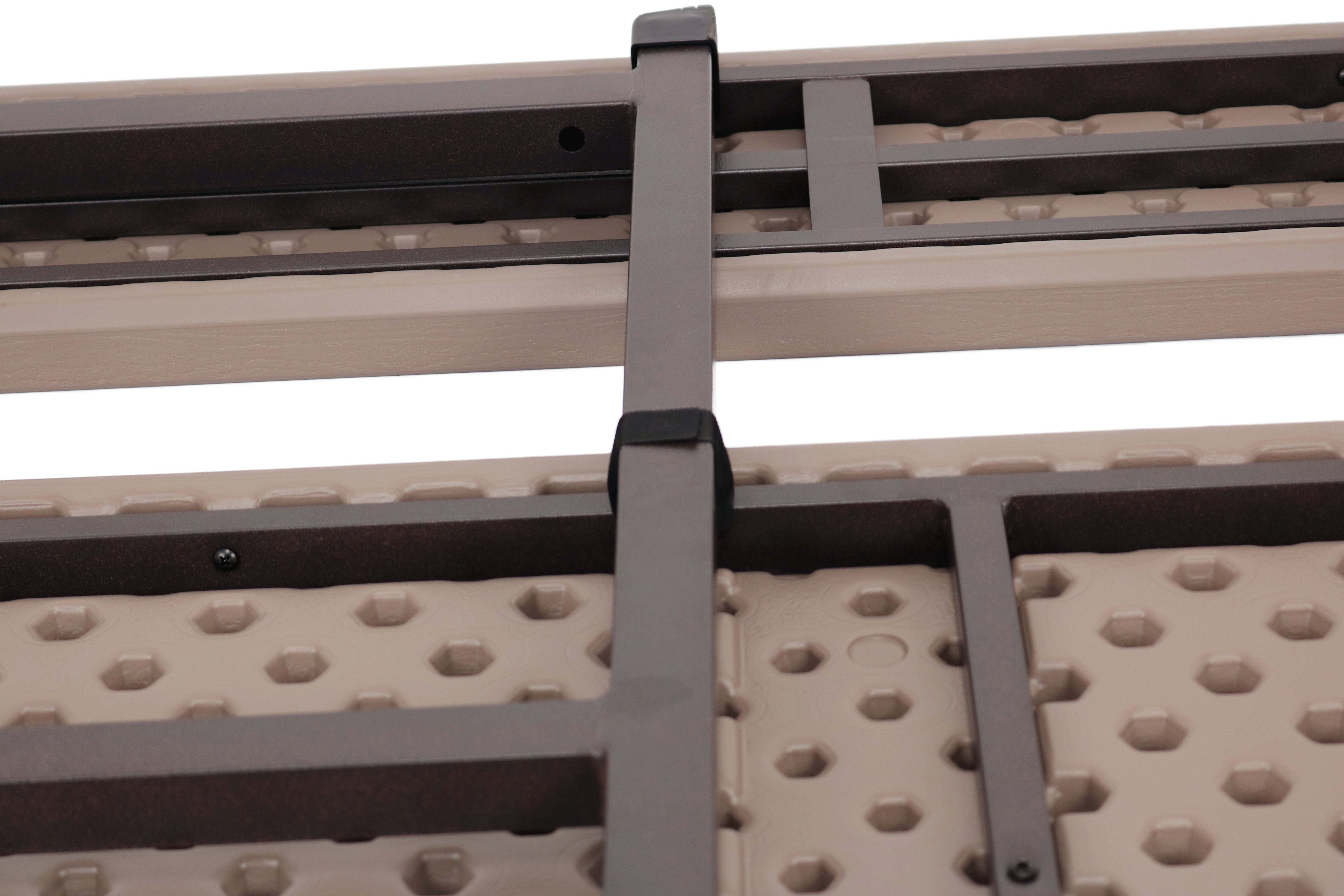 NPS® 30" x 72" Blow Molded Picnic Table, Surface Color: Brown, Frame Color: Brown