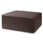 Jaxx Fairlie Couch Ottoman - Oversized Square Foam Coffee Table Ottoman, 36", Premium Faux Leather, Chocolate
