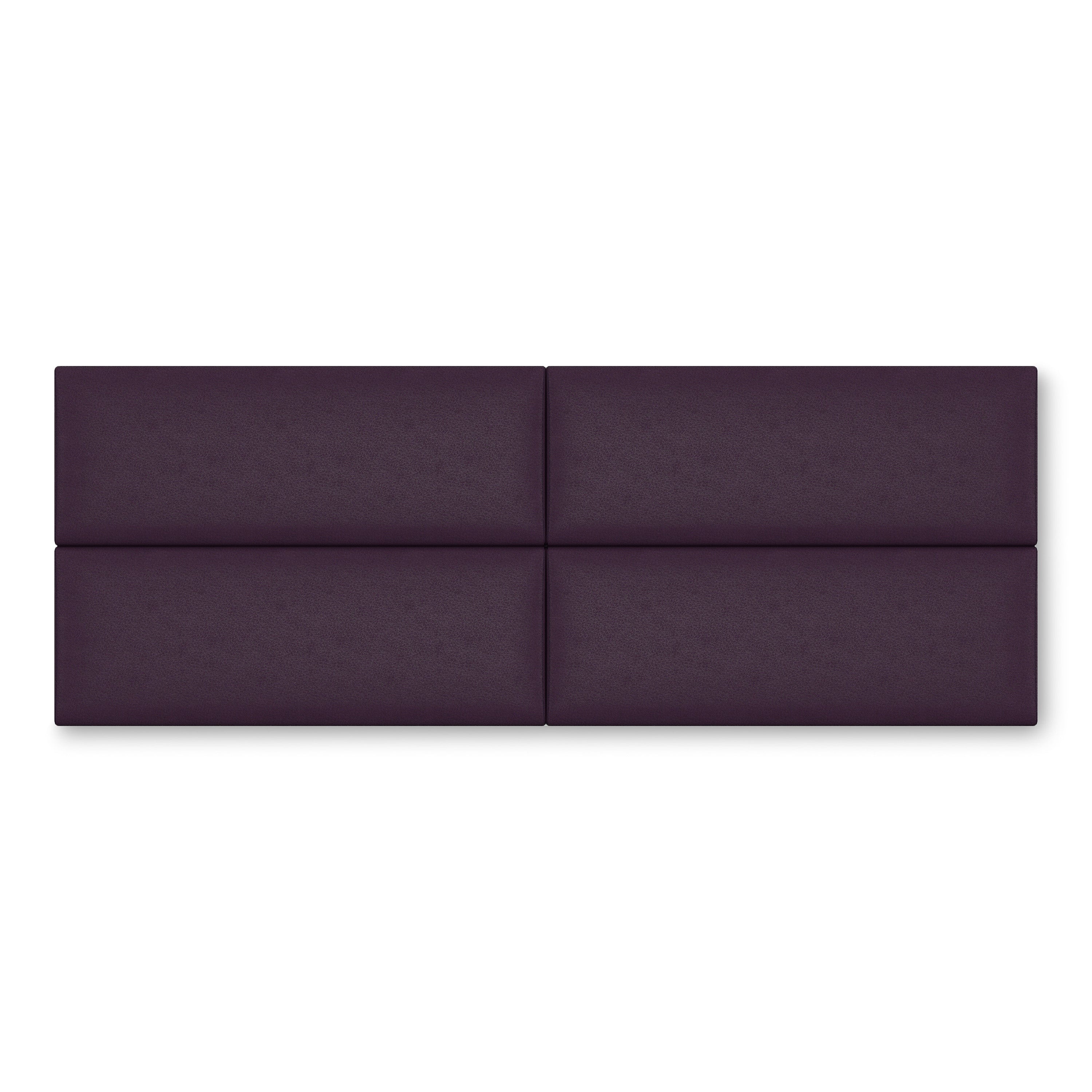 Jaxx Panelist Modern Padded Headboard – Set of 4 Wall Mounted Panels (Each 11.25" x 30") - Queen, Vegan Leather, Deep Blue