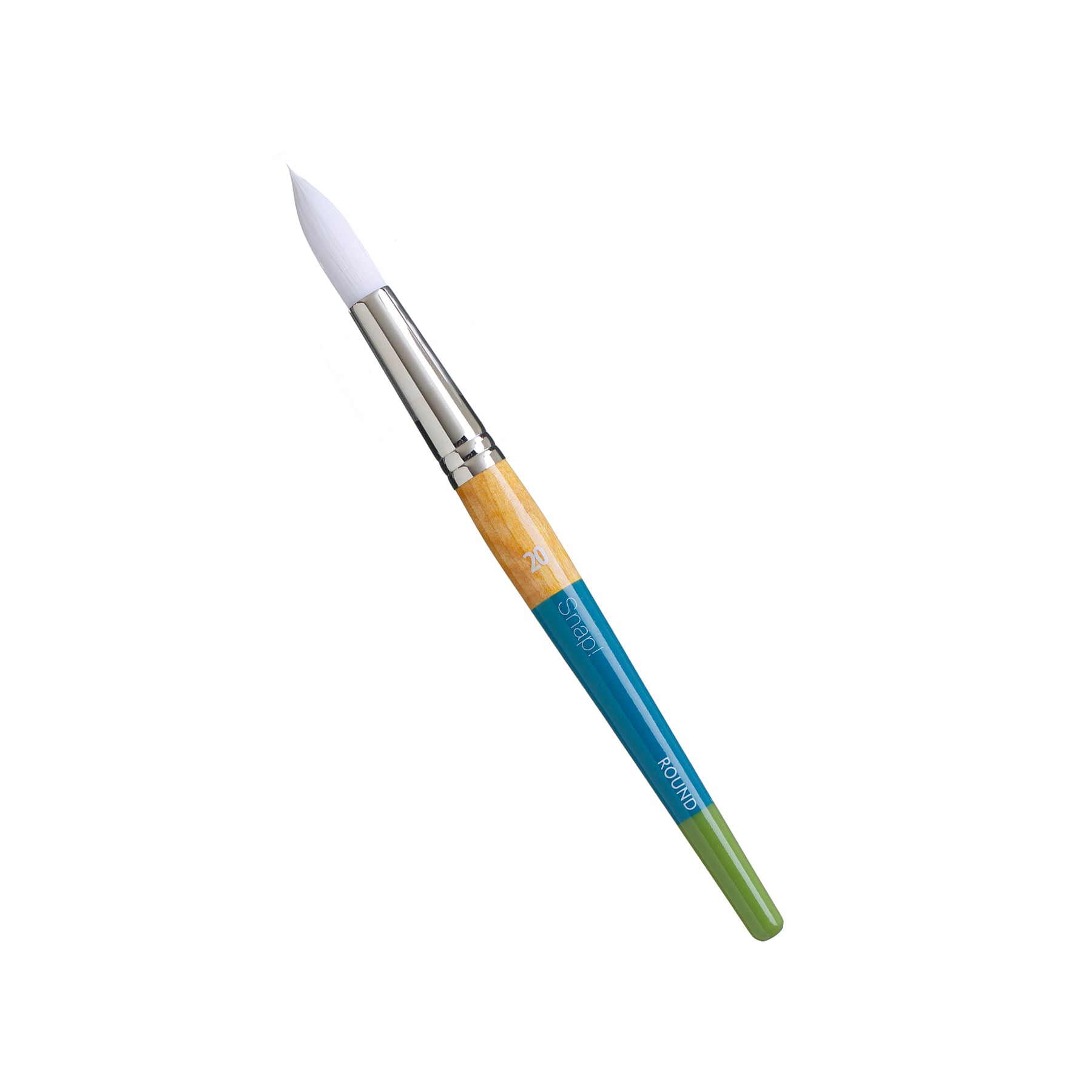 Snap! Round Brush, Synthetic Bristles, Short Handle Mixed Media Paintbrush, Multicolor, Size 2/0, 1 Count