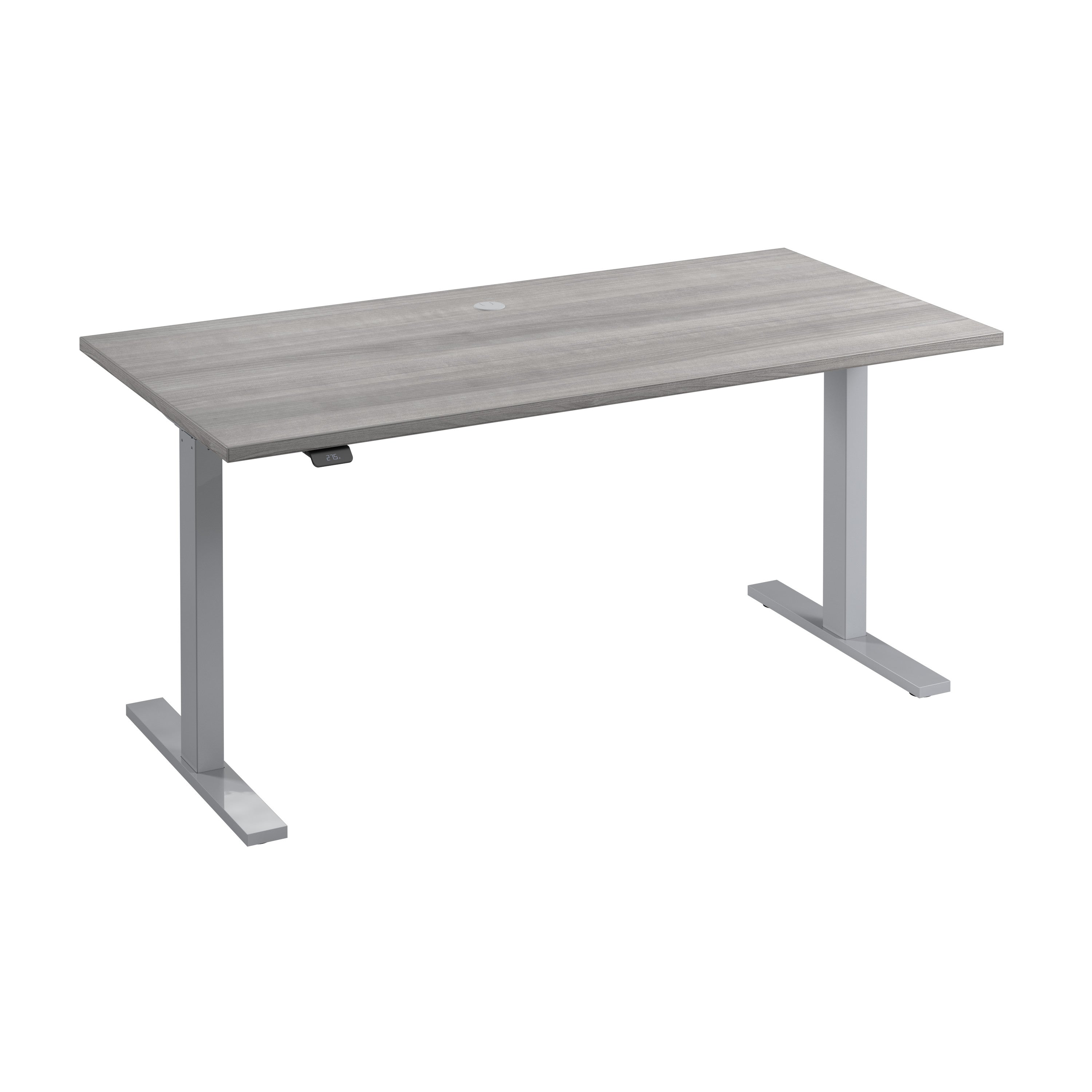 Bush Business Furniture Move 60 Series 60W x 30D Electric Height Adjustable Standing Desk in Platinum Gray with Metallic Gray Base - 59.45" Width x 29.37" Depth x 47.69" Height