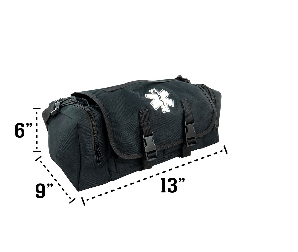 First Aid Kit, Economic Cab Bag, 13" x 9" x6", Black