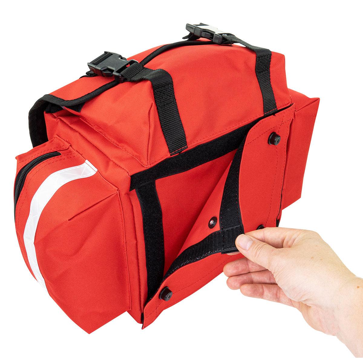 First Responder Trauma Bag, 17" x 8" x10", Red