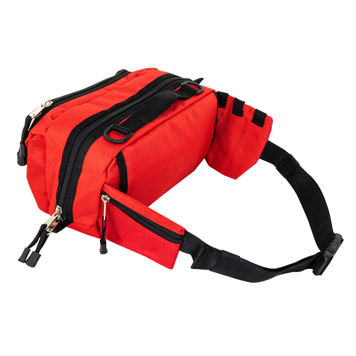 Deluxe First Aid Fanny Pack, 11.5" x 5" x 7.5", Red