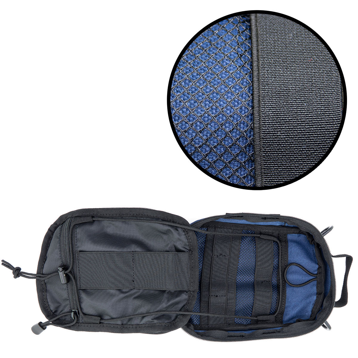 Molle Bleeding Control Bag, 6.5" x 3" x 8", Navy