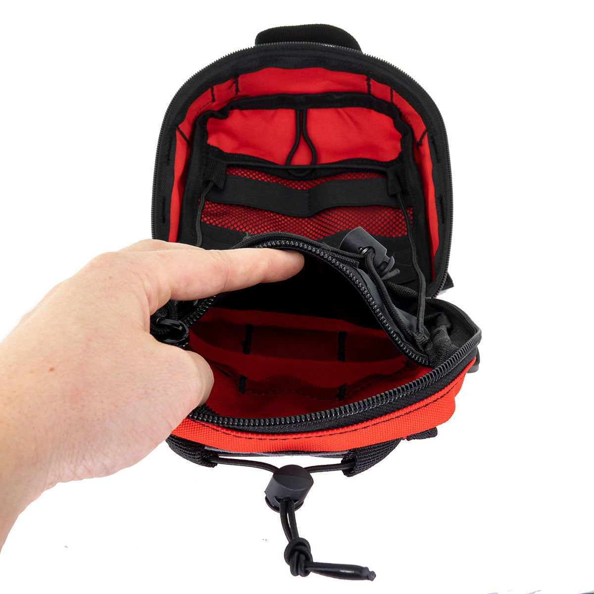 Molle Bleeding Control Bag, 6.5" x 3" x 8", Red