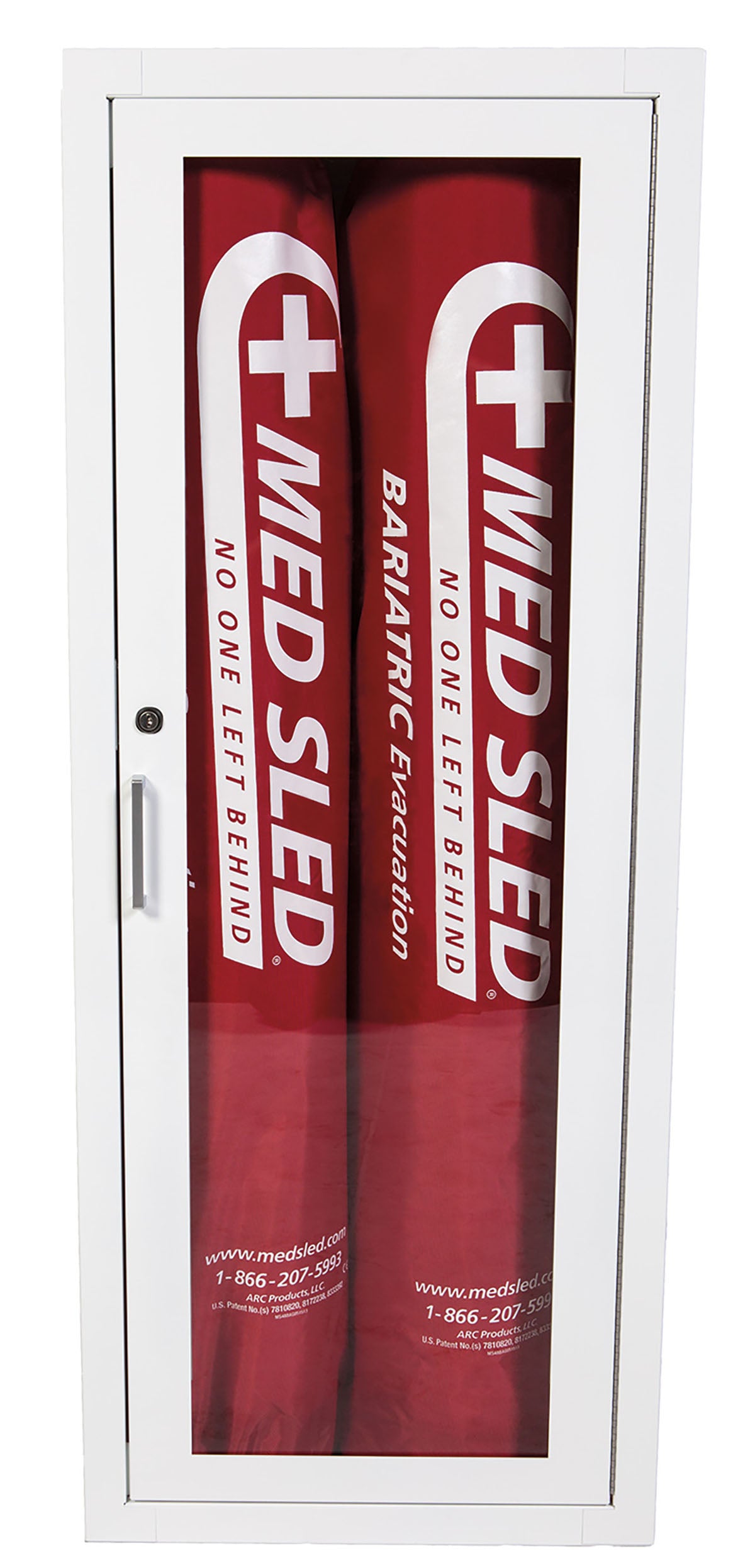 Med Sled Steel Case Storage Device for 2x Bariatric or 2x Standard or 2x Youth 28" Sleds