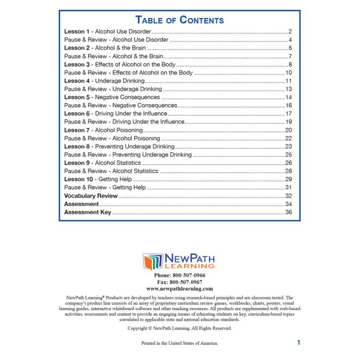 Alcohol Abuse & Addiction Student Learning Guide