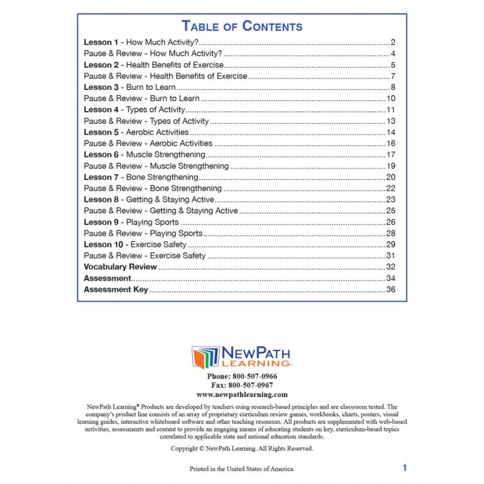 Exercise Facts Student Learning Guide