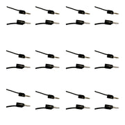Connector Cord, 12", Banana to Banana Plug, Black, 12 per Pack