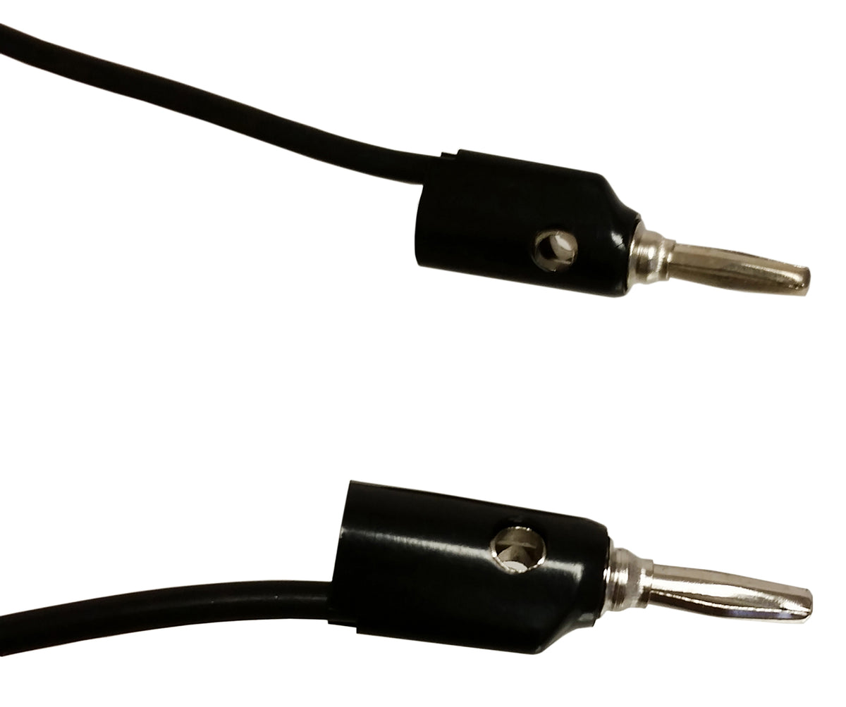 Connector Cord, 24", Banana to Banana Plug, Black, 12 per Pack