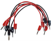 Connector Cord, Banana Plug 12" pk - 3 red, 3 black.