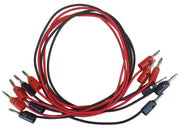 Connector Cord, Banana Plug 24" pk - 3 red, 3 black - 6 per pack.