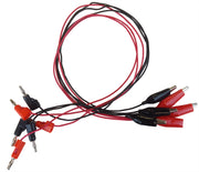 Connector Cord, Alligator/Banana 24" 3 red 3 black. Pack 6.