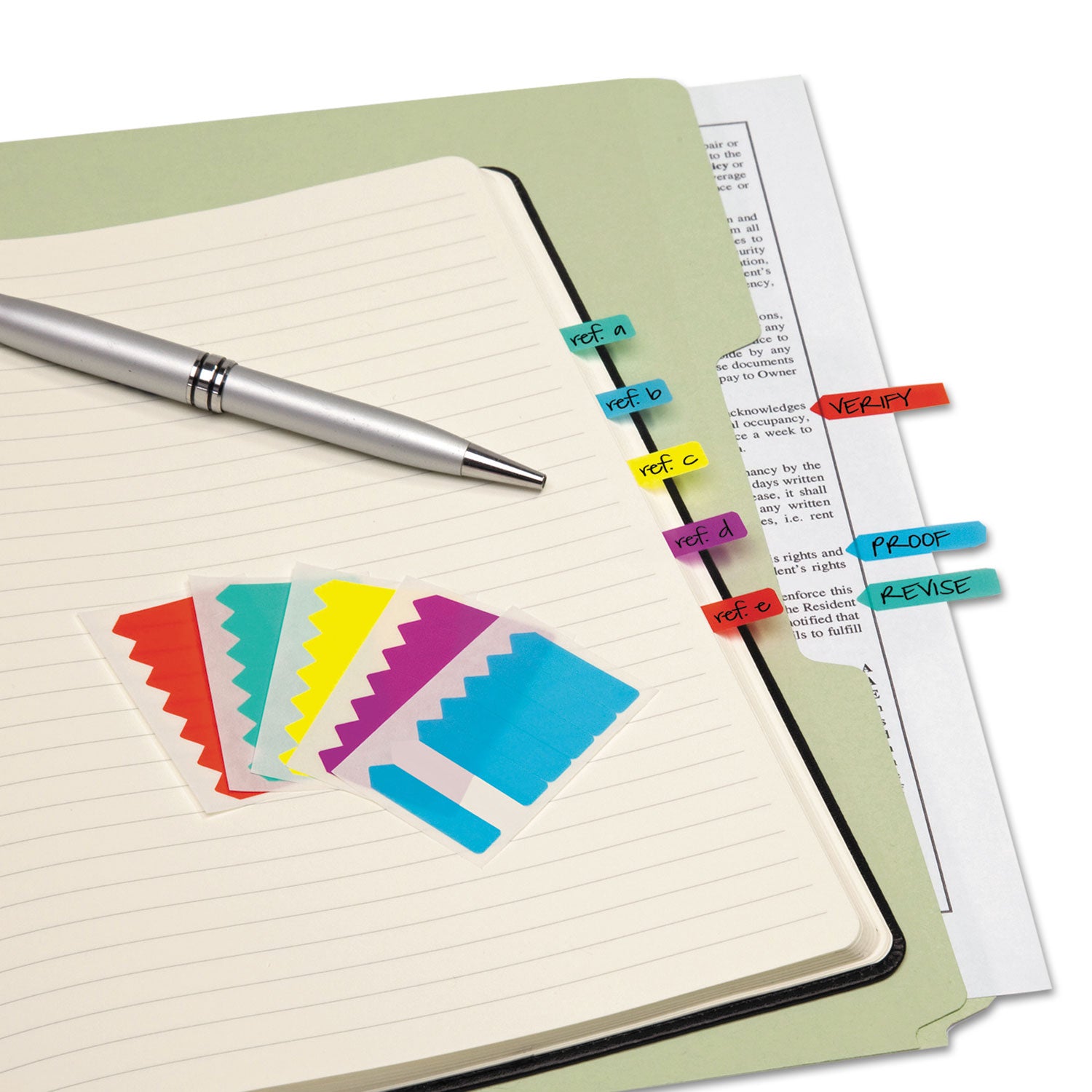 Mini Arrow Page Flags, Blue/mint/purple/red/yellow, 154 Flags/pack