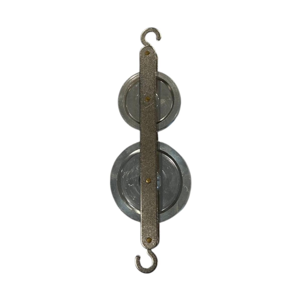 Pulley, Double, Tandem, 2 Aluminum Wheels (38mm and 50mm)