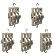 Pulley, Triple, Parallel, Aluminum, 50mm, Pack of 5