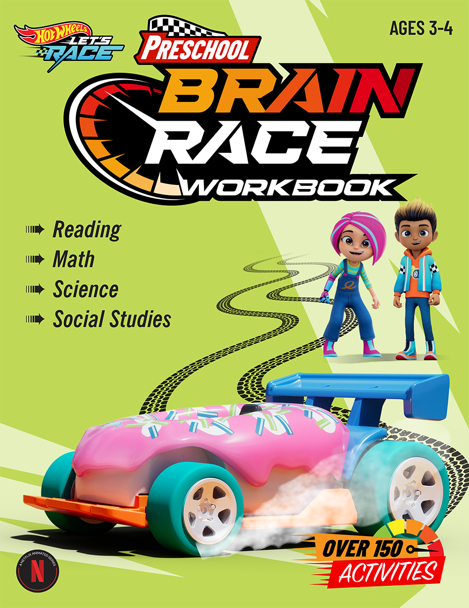 Hot Wheels Brain Race Preschool Workbook