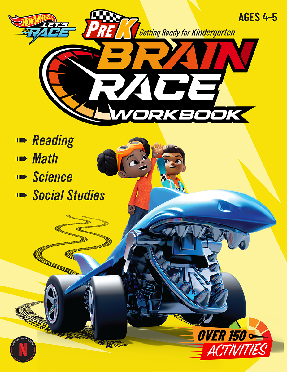 Hot Wheels Brain Race PreK Workbook
