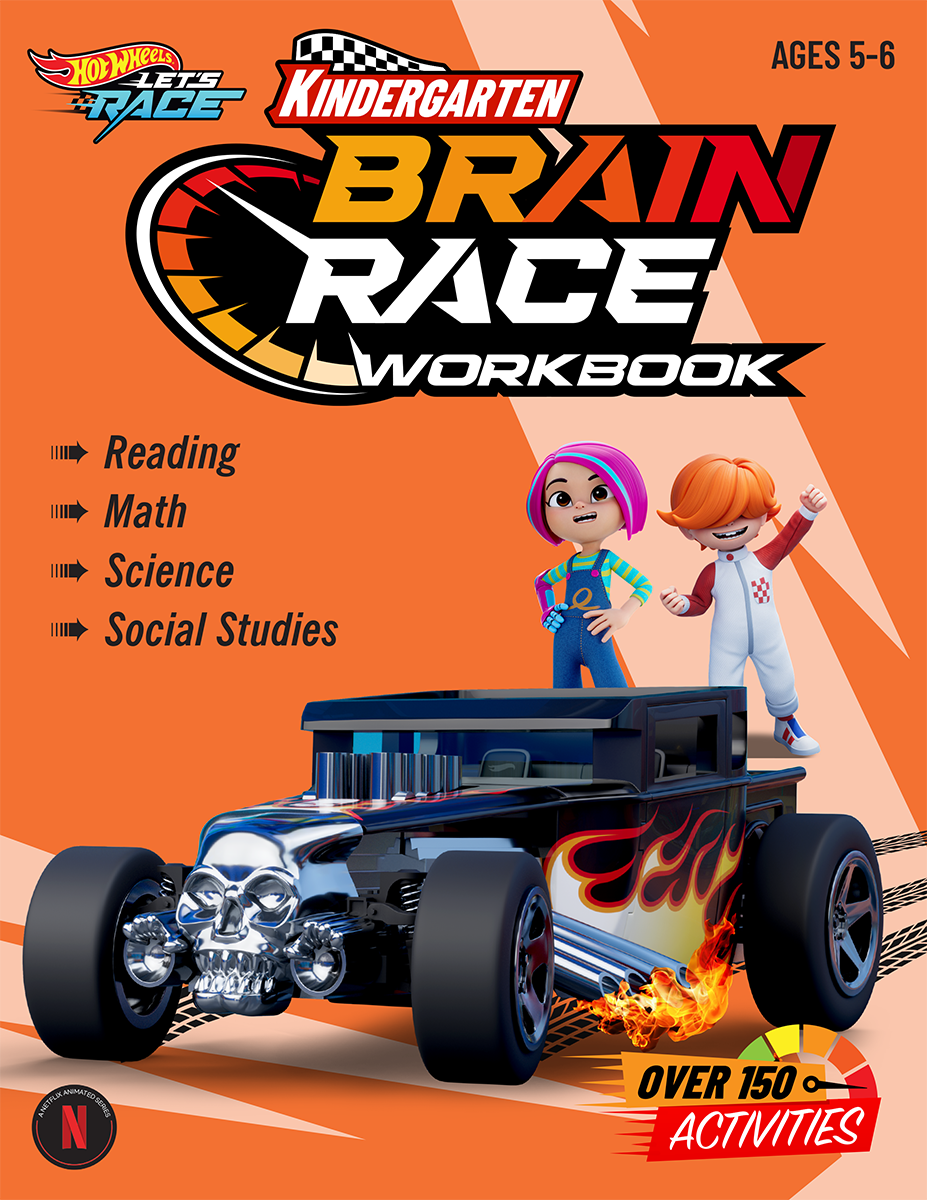 Hot Wheels Brain Race Kindergarten Workbook