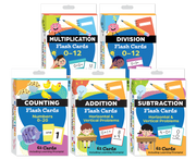Math Flash Cards 5-Deck Set, Counting, Addition, Subtraction, Multiplication, & Division
