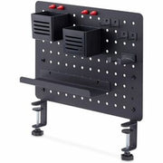 StarTech.com Clamp-on Pegboard with Accessories  16.5x12.5in  Steel Peg Board  Desktop Storage Organizer  Black