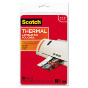 Scotch Thermal Laminating Pouches, 4.3" x 6.3", 5 mil, Glossy, Clear, Photo-safe, Double Sided, 1 Pack