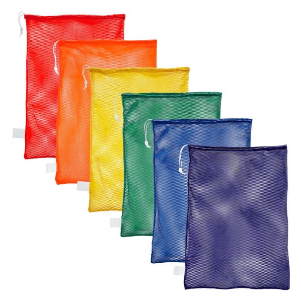 Mesh Equipment Bag, 24" x 36", Assorted Colors, Pack of 6