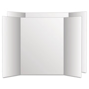 Geographics Royal Brites Tri-Fold Project Boards, 40" x 28", White, Durable, Dual Sided Display, 12 Boards per Carton