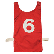 Youth Numbered Heavyweight Nylon Pinnie Red