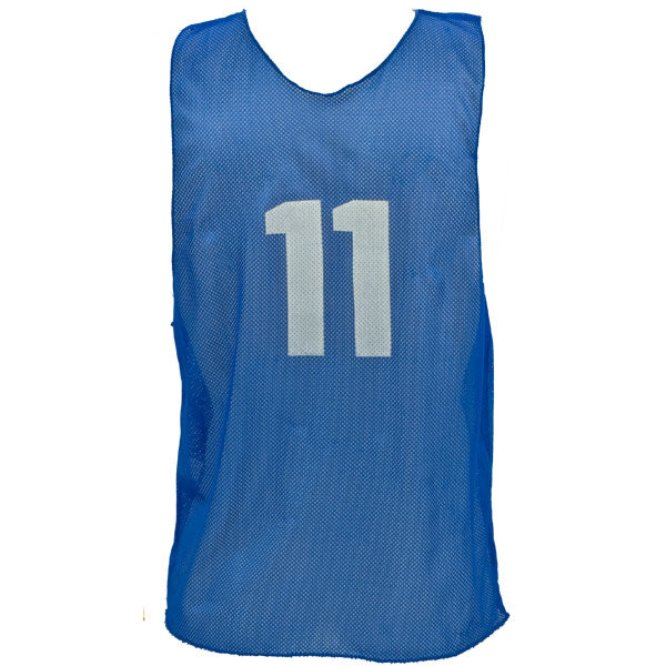 Numbered Practice Vest Adult Blue